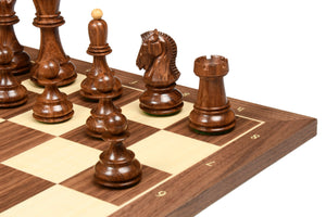 1950 Dubrovnik Bobby Fischer Chess Pieces Sheesham & Boxwood 3.75" King
