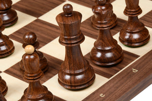 1950 Dubrovnik Bobby Fischer Chess Pieces Sheesham & Boxwood 3.75" King