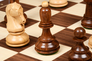 1950 Dubrovnik Bobby Fischer Chess Pieces Sheesham & Boxwood 3.75" King