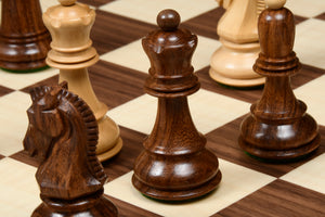 1950 Dubrovnik Bobby Fischer Chess Pieces Sheesham & Boxwood 3.75" King