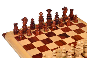 Antique French Regency Chess Pieces Bud Rosewood & Boxwood 4.2"