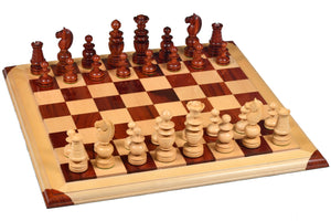 Antique French Regency Chess Pieces Bud Rosewood & Boxwood 4.2"