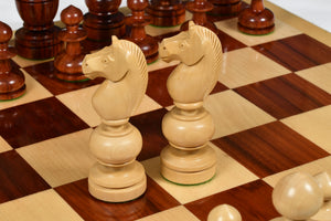 Antique French Regency Chess Pieces Bud Rosewood & Boxwood 4.2"