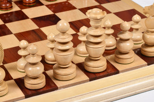 Antique French Regency Chess Pieces Bud Rosewood & Boxwood 4.2"