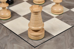 Reproduced Antique Series Regency Chess Pieces in Ebony and Box Wood - 4.3" King