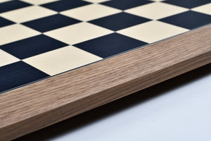 Wooden Deluxe Black Dyed Poplar & Sycamore with Matte Finish Chess Board 24" - 60 mm
