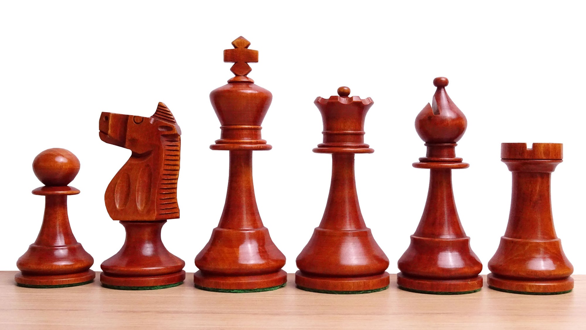 The 1973 Philippines Repro International Tournament Chess Pieces in 4.2 Inch King Ebonized & Antique Boxwood - 1350 Grams