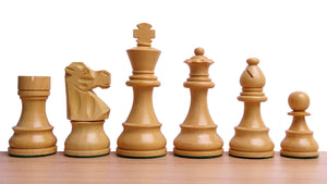 The Repro of French Lardy Wooden Chess Pieces in Ebonized Boxwood 3 ¾ Inch King - 1240 GMS Weight