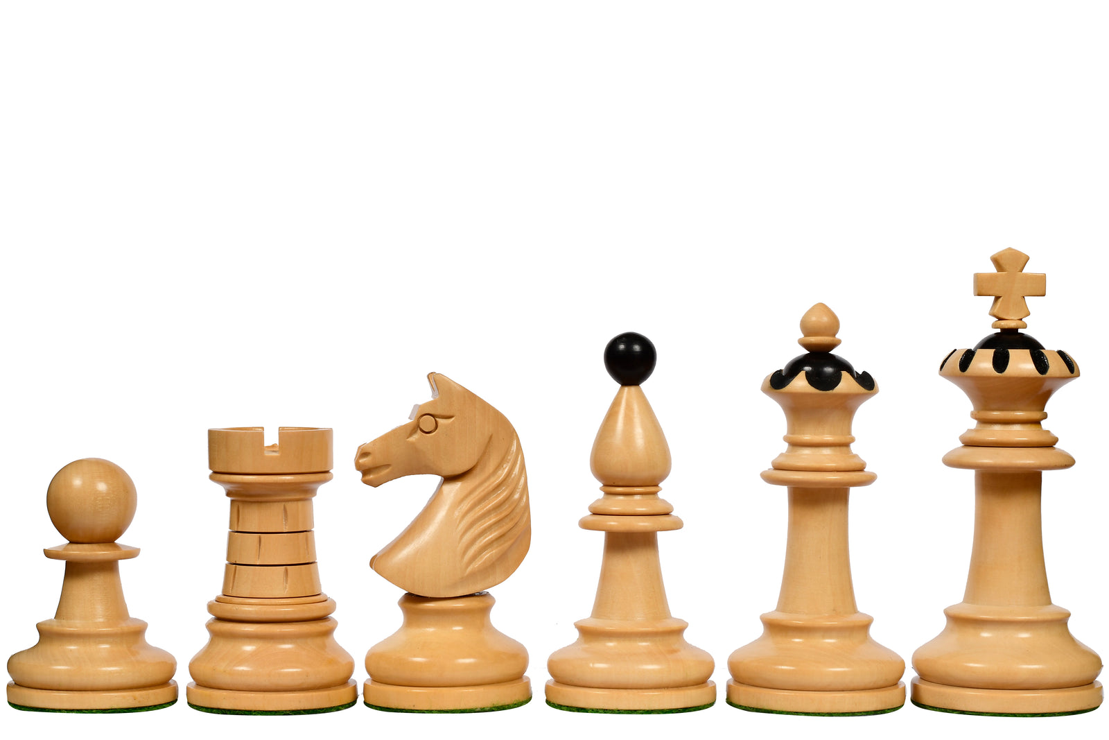 1935 Warsaw Capablanca Simultaneous Chess Set Ebony & Boxwood 3.8"- King