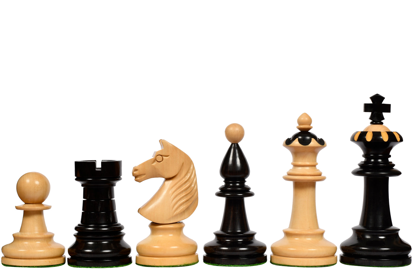 1935 Warsaw Capablanca Simultaneous Chess Set Ebony & Boxwood 3.8"- King