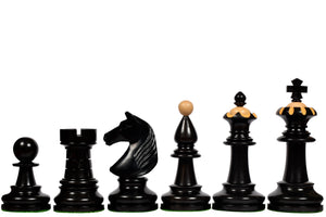 1935 Warsaw Capablanca Simultaneous Chess Set Ebony & Boxwood 3.8"- King