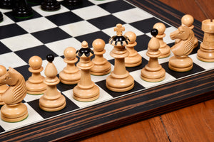 1935 Warsaw Capablanca Simultaneous Chess Set Ebony & Boxwood 3.8"- King