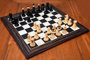 1935 Warsaw Capablanca Simultaneous Chess Set Ebony & Boxwood 3.8"- King