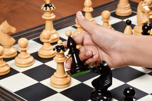 1935 Warsaw Capablanca Simultaneous Chess Set Ebony & Boxwood 3.8"- King