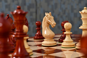 The Monarch’s Gambit Handcrafted Luxury Chess Pieces – in Bud Rosewood & Boxwood 4.4" King