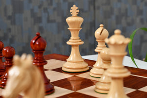 The Monarch’s Gambit Handcrafted Luxury Chess Pieces – in Bud Rosewood & Boxwood 4.4" King
