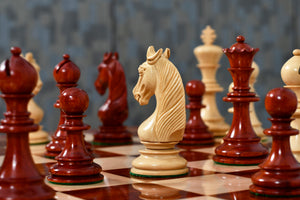 The Monarch’s Gambit Handcrafted Luxury Chess Pieces – in Bud Rosewood & Boxwood 4.4" King