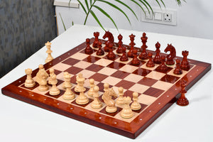 The Monarch’s Gambit Handcrafted Luxury Chess Pieces – in Bud Rosewood & Boxwood 4.4" King