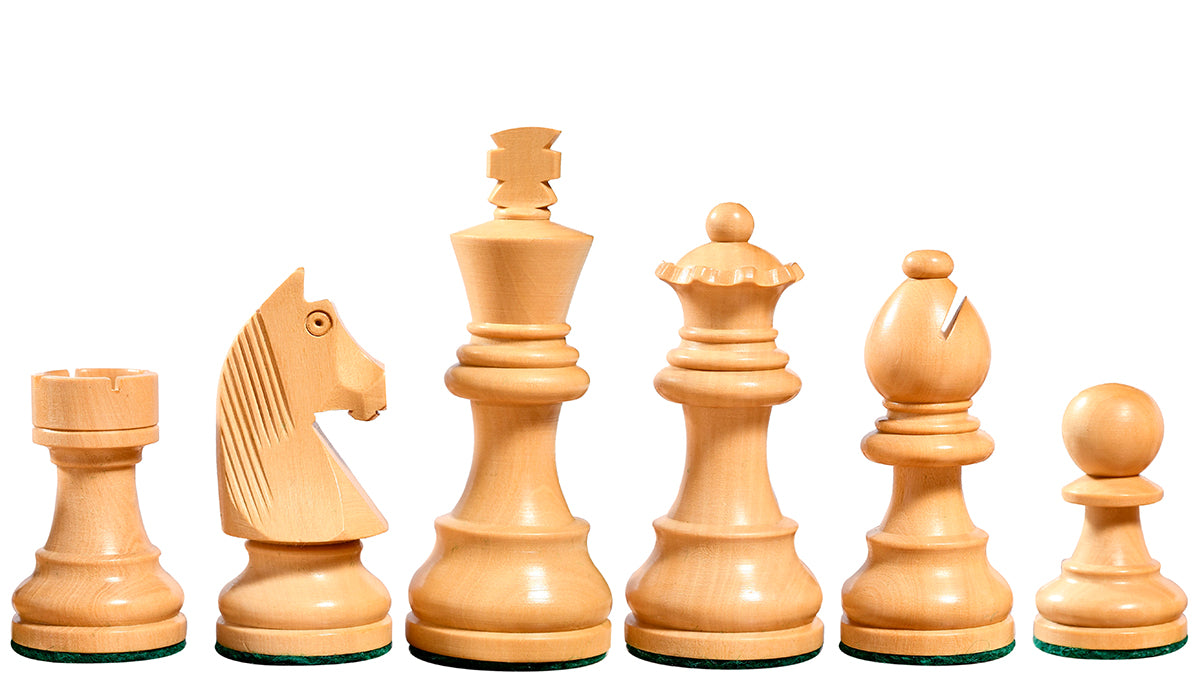 Tournament Series Staunton Chess Pieces with German Knight in Sheesham & Box Wood - 3" King