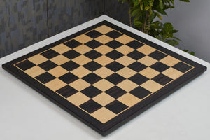 21" Ebony & Maple Look Wooden Chess Board with Epoxy Matte Finish – 55mm Squares