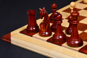 Reproduced 1963-1966 Piatigorsky Cup Chess Pieces in Bud Rosewood / Boxwood - 4.2" King