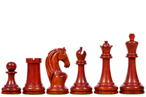 Reproduced 1963-1966 Piatigorsky Cup Chess Pieces in Bud Rosewood / Boxwood - 4.2" King
