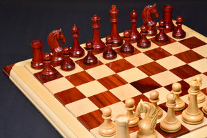 Reproduced 1963-1966 Piatigorsky Cup Chess Pieces in Bud Rosewood / Boxwood - 4.2" King