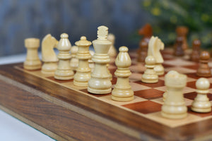 12-Inch Travel Drawer Storage Magnetic Chess Set in Matte Finish - Padauk Wood w/ Extra Queens