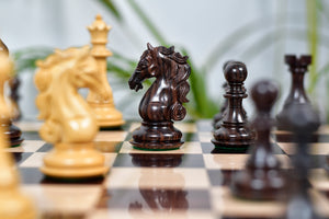 Shera Series Staunton Weighted Chess Pieces V2.0 in Rosewood / Boxwood - 4.5" King