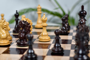 Shera Series Staunton Weighted Chess Pieces V2.0 in Rosewood / Boxwood - 4.5" King