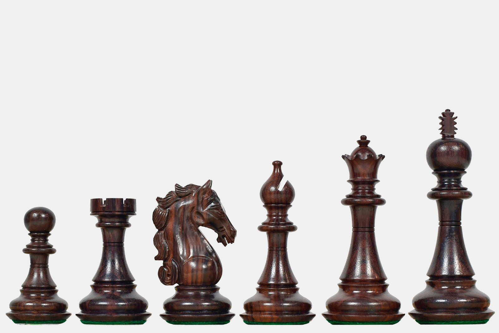 Shera Series Staunton Weighted Chess Pieces V2.0 in Rosewood / Boxwood - 4.5" King