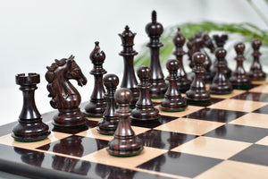 Shera Series Staunton Weighted Chess Pieces V2.0 in Rosewood / Boxwood - 4.5" King