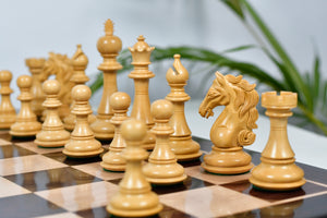 Shera Series Staunton Weighted Chess Pieces V2.0 in Rosewood / Boxwood - 4.5" King