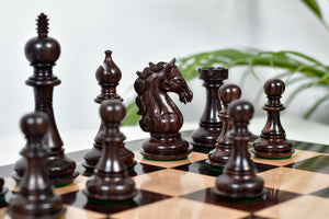 Shera Series Staunton Weighted Chess Pieces V2.0 in Rosewood / Boxwood - 4.5" King