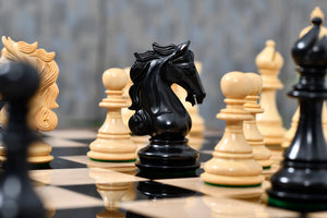 Shera Series Triple Weighted Chess Pieces Ebonized Boxwood 4.5" - King