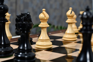 Shera Series Triple Weighted Chess Pieces Ebonized Boxwood 4.5" - King