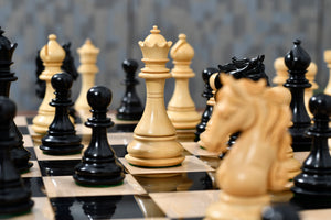 Shera Series Triple Weighted Chess Pieces Ebonized Boxwood 4.5" - King