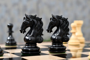 Shera Series Triple Weighted Chess Pieces Ebonized Boxwood 4.5" - King