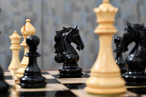 Shera Series Triple Weighted Chess Pieces Ebonized Boxwood 4.5" - King