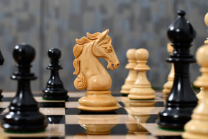 Shera Series Triple Weighted Chess Pieces Ebonized Boxwood 4.5" - King