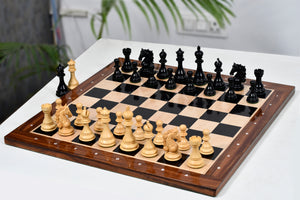 Shera Series Triple Weighted Chess Pieces Ebonized Boxwood 4.5" - King