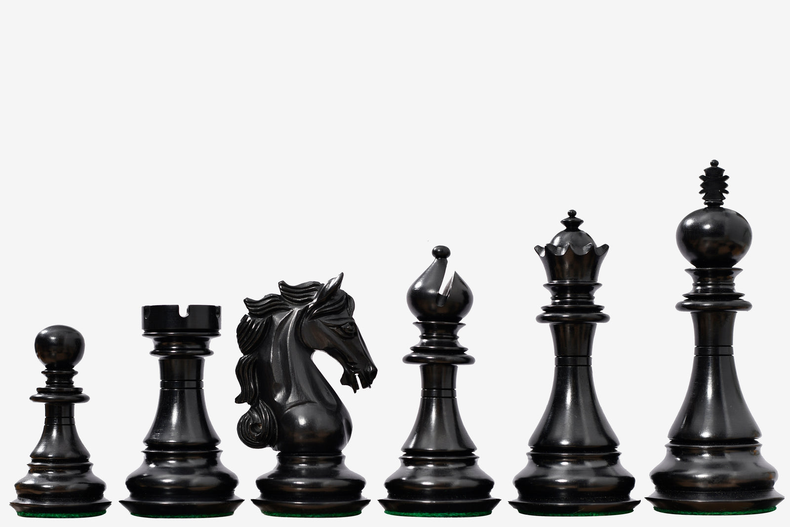 Shera Series Triple Weighted Chess Pieces Ebonized Boxwood 4.5" - King