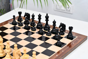 Shera Series Triple Weighted Chess Pieces Ebonized Boxwood 4.5" - King