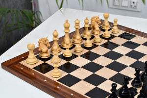 Shera Series Triple Weighted Chess Pieces Ebonized Boxwood 4.5" - King