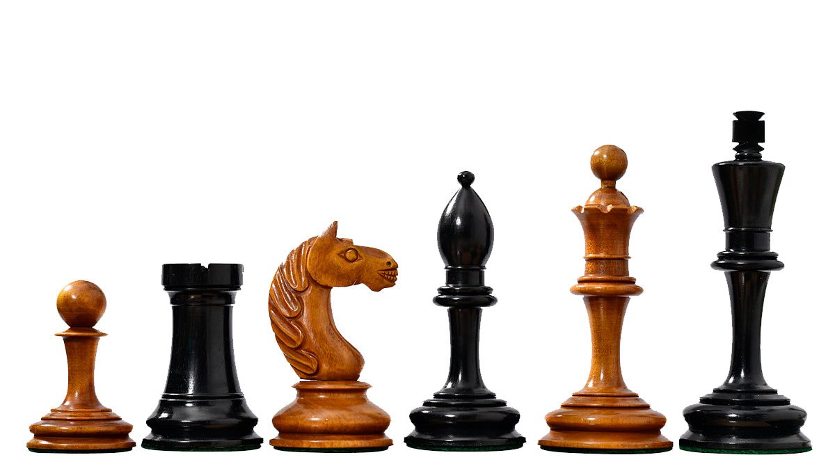 Antonio Fabiano 1933 Soviet Botvinnik Chess Pieces Ebony 3.8"