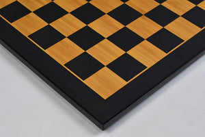 21" Wooden Chess Board in Ebony & Antique Wood Look with Epoxy Matte Finish - 55 mm