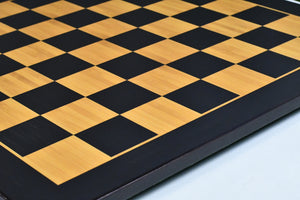 21" Wooden Chess Board in Ebony & Antique Wood Look with Epoxy Matte Finish - 55 mm