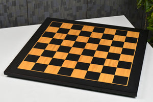 21" Wooden Chess Board in Ebony & Antique Wood Look with Epoxy Matte Finish - 55 mm