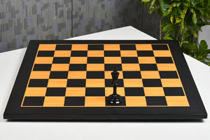 21" Wooden Chess Board in Ebony & Antique Wood Look with Epoxy Matte Finish - 55 mm