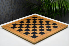Deluxe Black Dyed Poplar & Olive Matte Finish Chess Board 22" 55mm FREE Gift